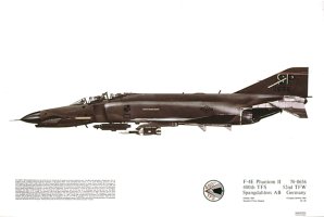 No 148, F4E Phantom II, 480 TFS, USAF. [Click here to return to Print Range]